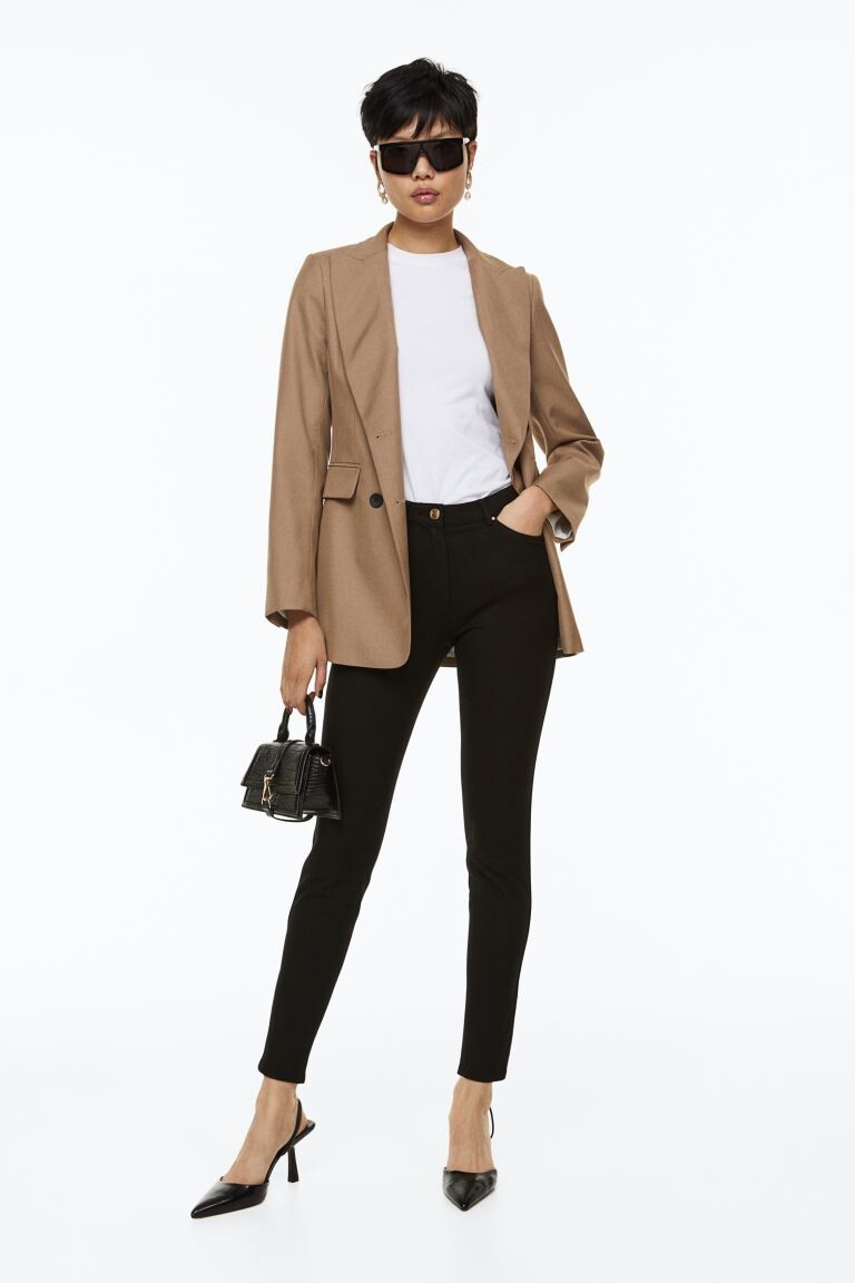 

Узкие брюки из твила H&M, черный