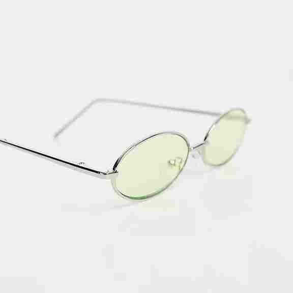 

Солнцезащитные очки Public Desire Mini Oval, неоновый желтый