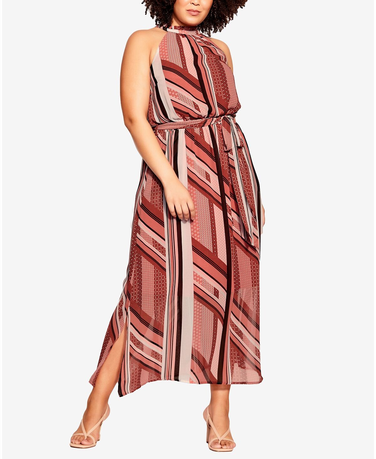 

Модное платье макси больших размеров addison City Chic, мульти