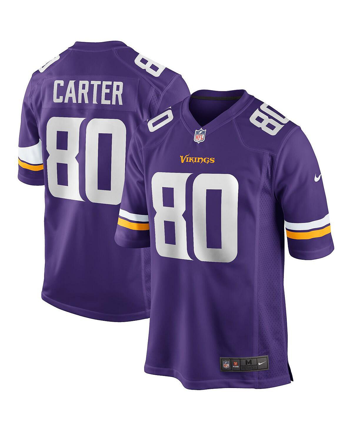 Мужская футболка cris carter purple minnesota vikings game для пенсионеров Nike, фиолетовый