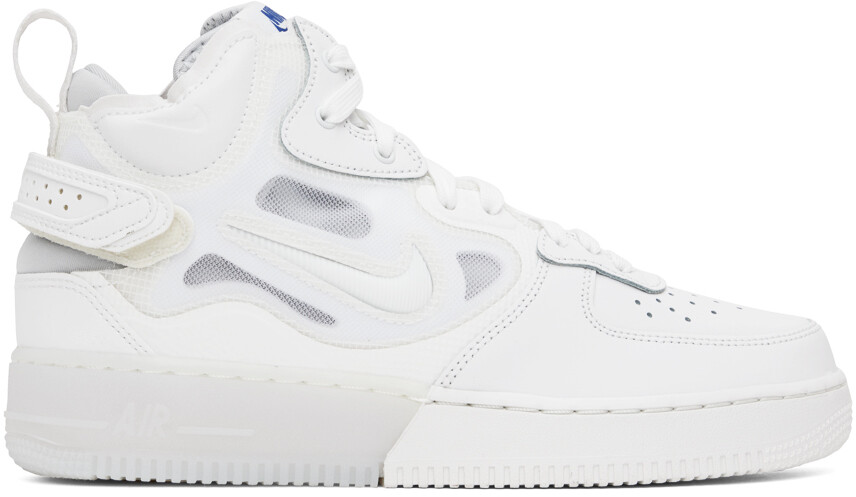 

Белые кроссовки Air Force 1 Mid React Nike