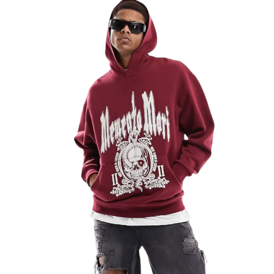 

Толстовка Asos Design Oversized, бордовывй