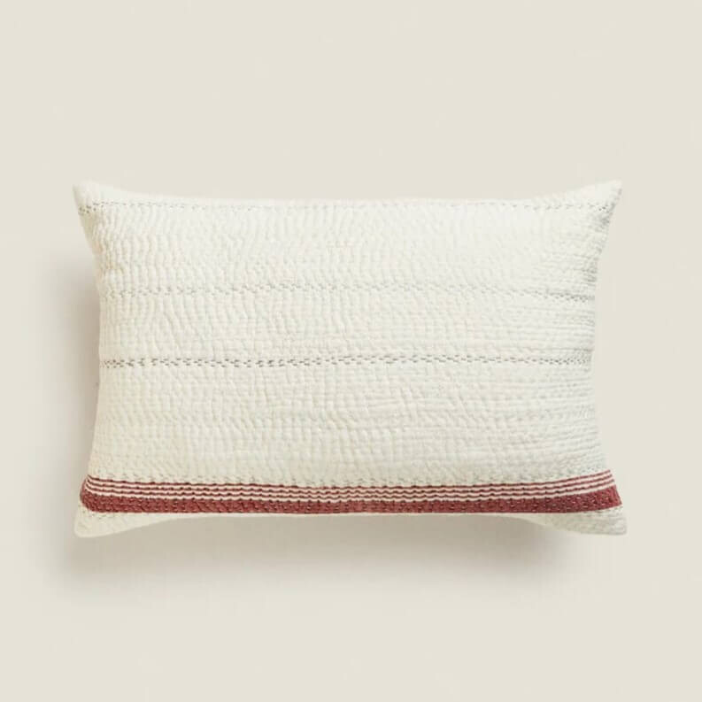 

Чехол на подушку Zara Home Christmas Striped, белый