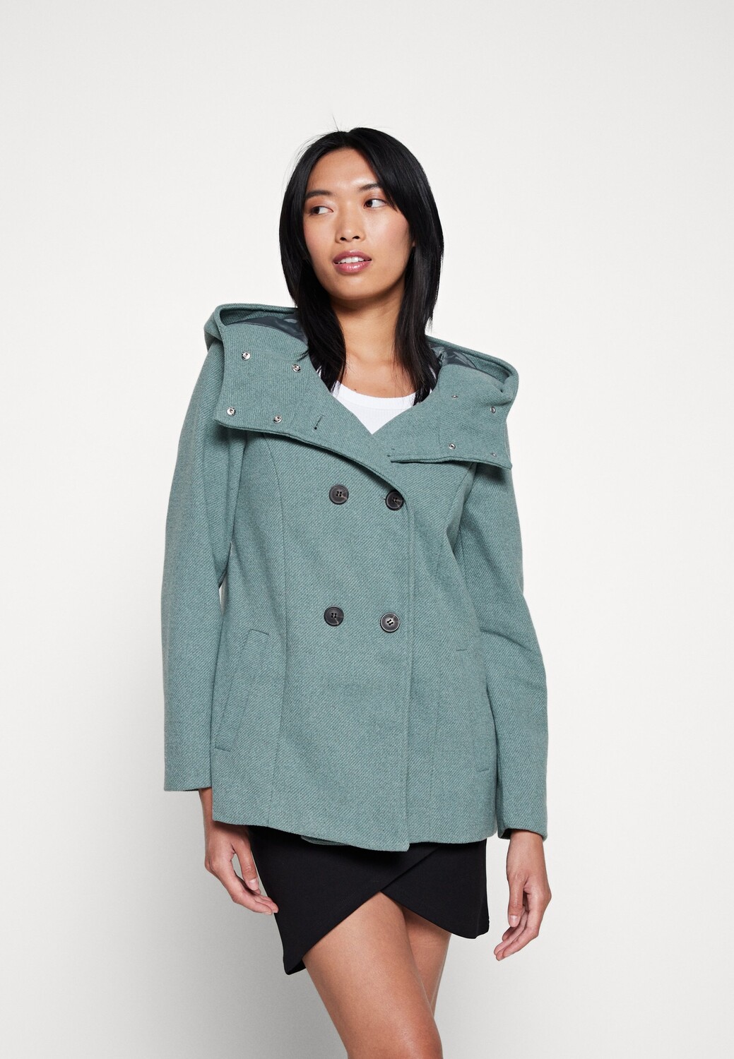 Пальто короткое Vero Moda, серо-зеленый