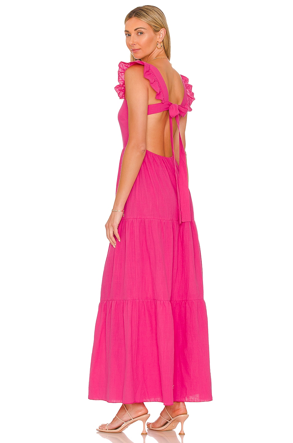 Платье SNDYS x REVOLVE Peaches Linen, цвет Hot Pink