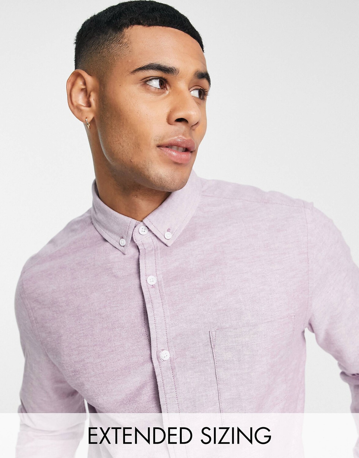 

Персиковая оксфордская рубашка узкого кроя ASOS DESIGN
