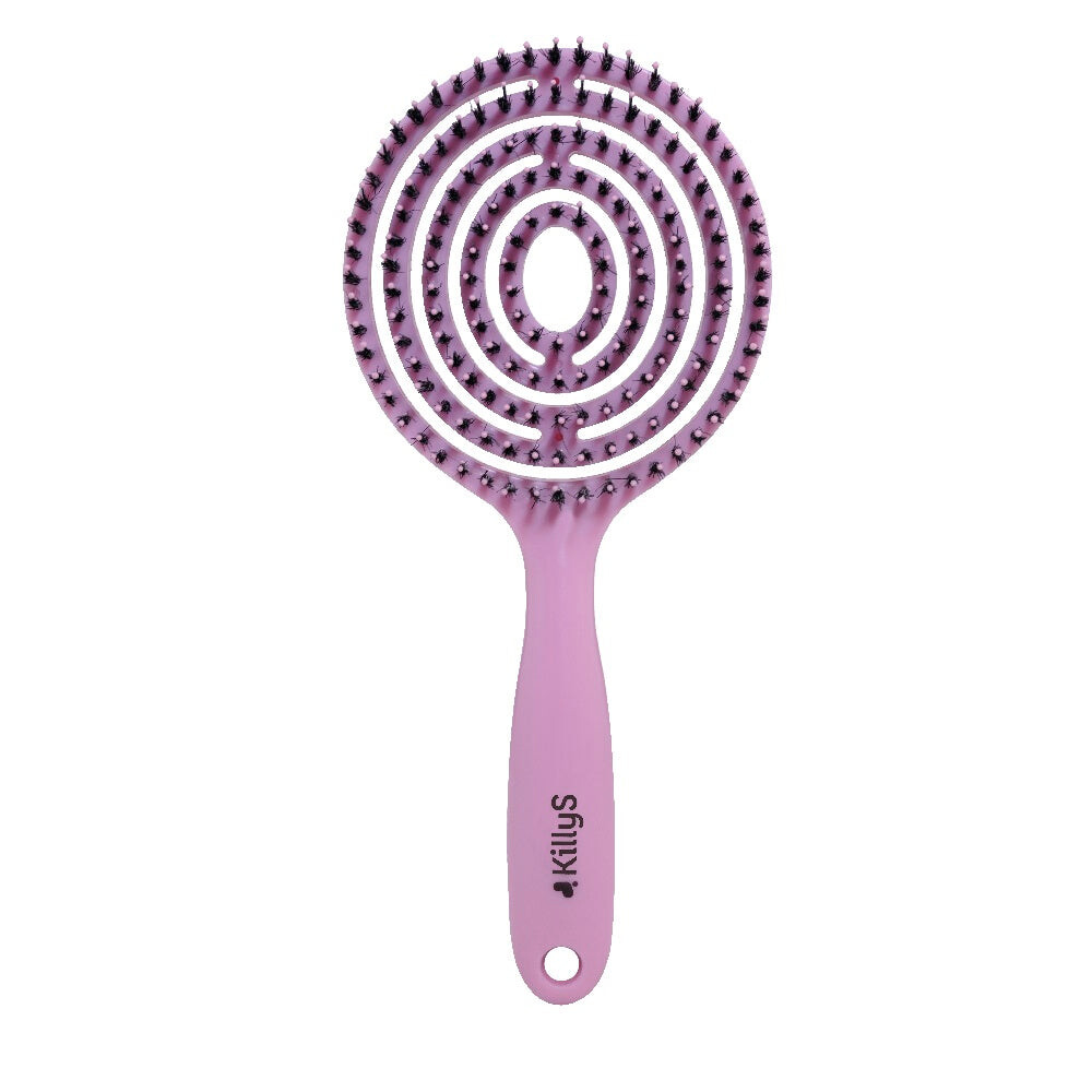

KillyS Ovalo Flexi Hair Brush овальная расческа Порошковая розовая
