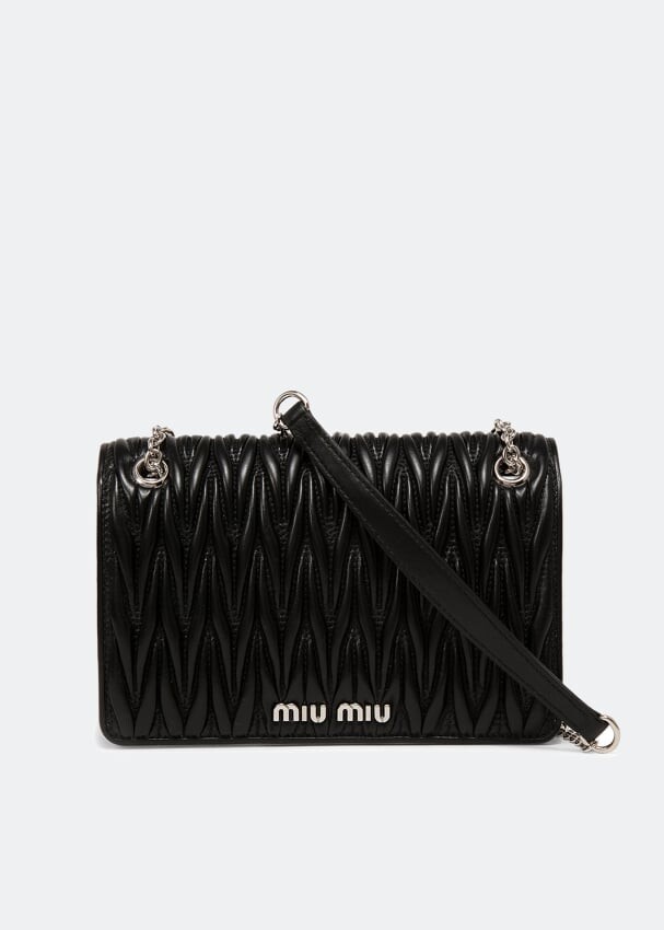 

Сумка MIU MIU Matelassé leather shoulder bag, черный