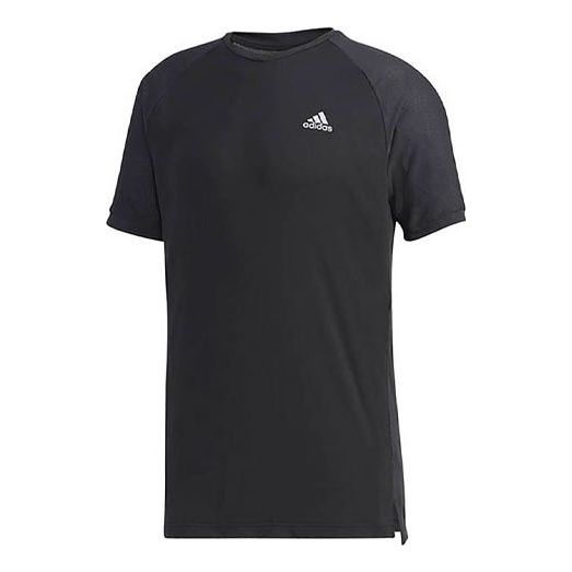 Футболка Men's adidas Logo Round Neck Sports Short Sleeve Black T-Shirt, черный футболка adidas camo t athleisure casual sports logo round neck short sleeve black t shirt черный
