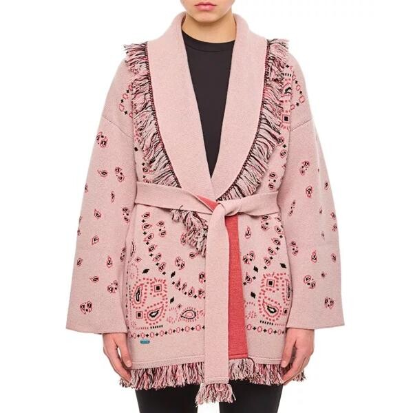 

Кардиган bandana jacquard cashmere cardigan Alanui, розовый