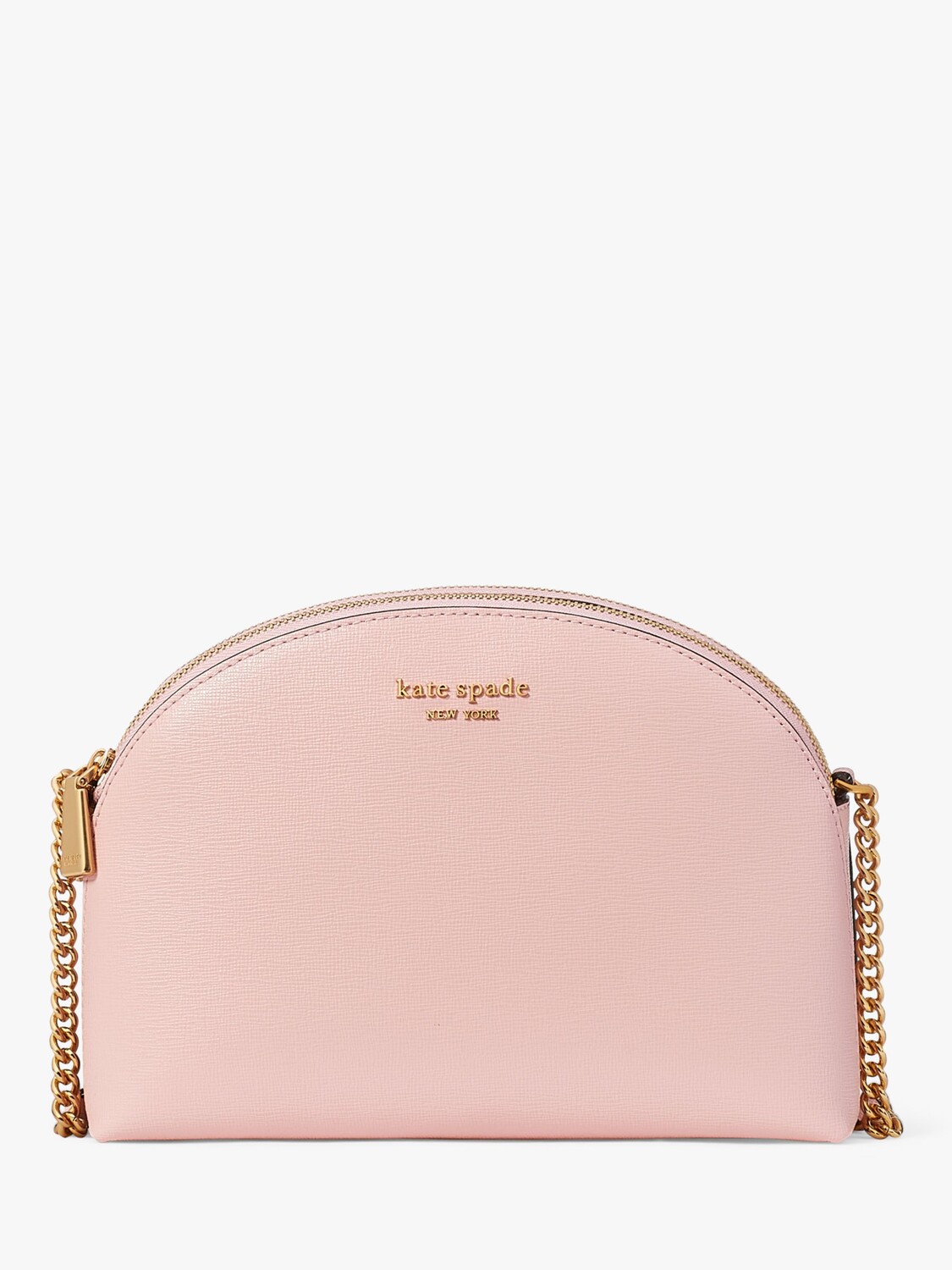 

Кожаная сумка через плечо Morgan Dome с двойной молнией kate spade new york, розовая дюна