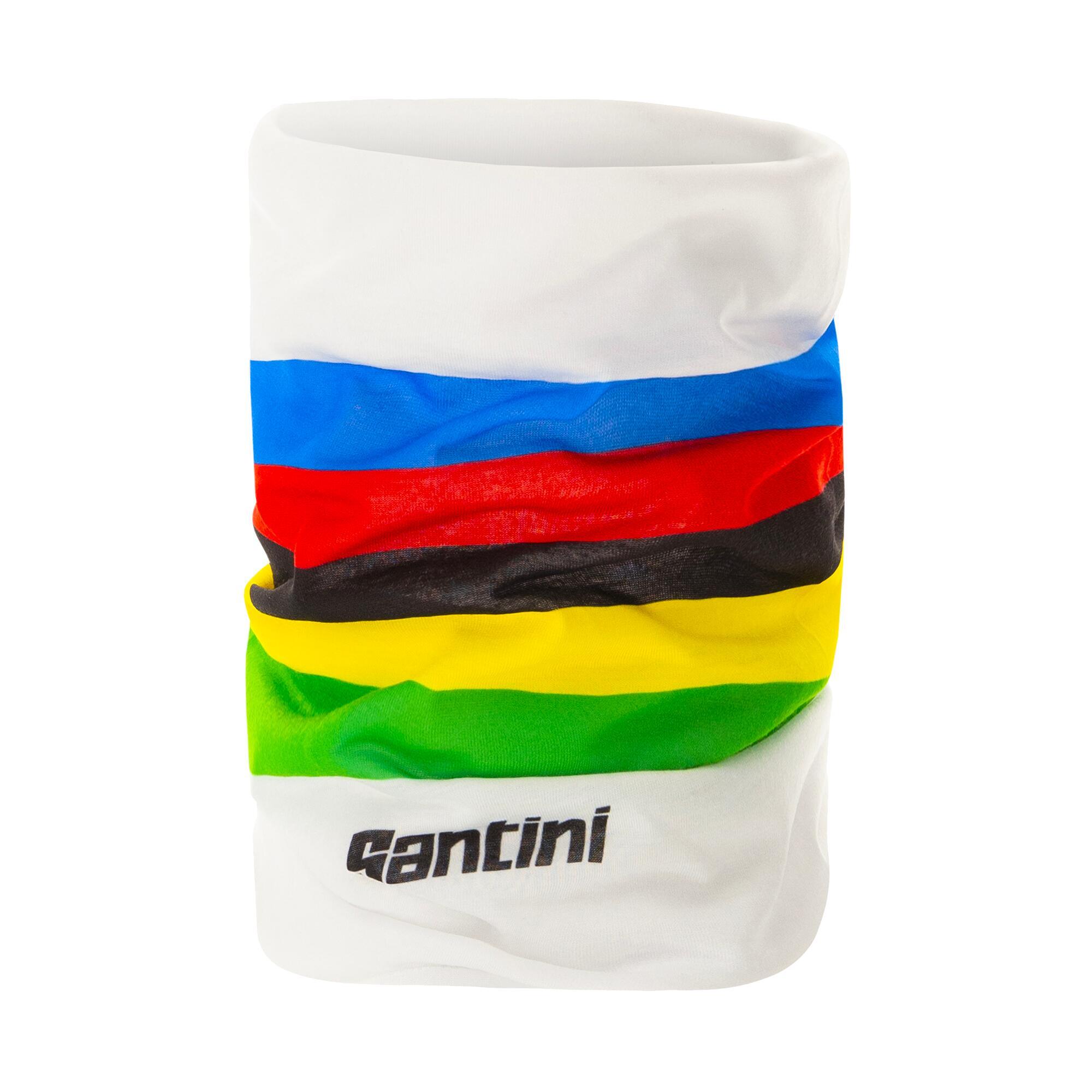 Шарф трубчатый для шоссейного велосипеда Santini Collection UCI Rainbow, мультиколор - фото