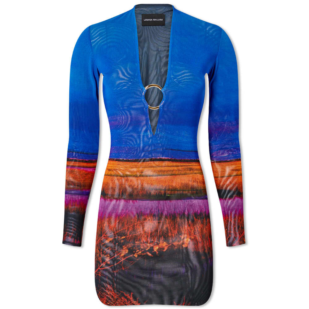 

Платье Louisa Ballou Long Sleeve Helios Double Layer Mesh Dress