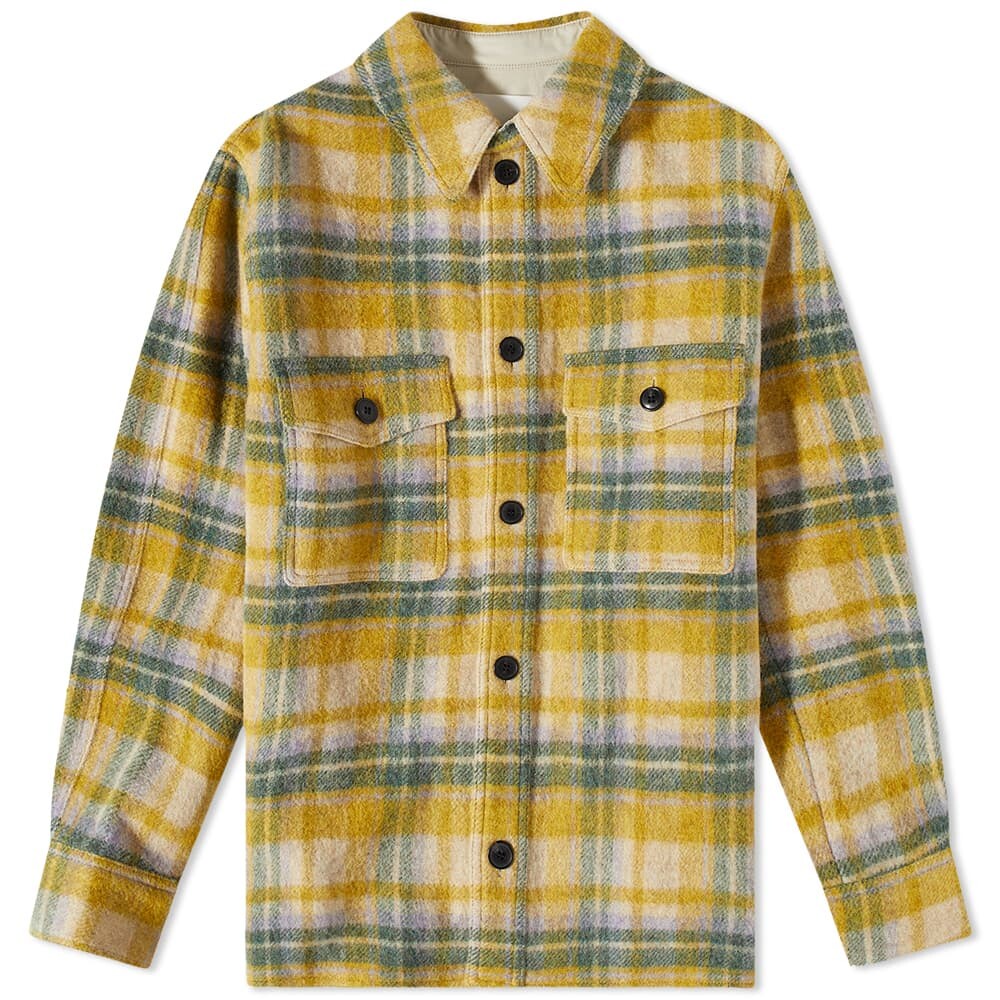 

Рубашка Isabel Marant Gervon Check Wool Overshirt