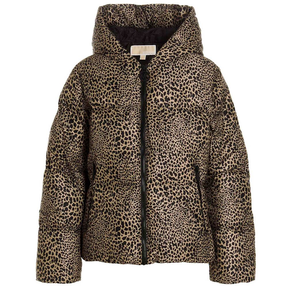 

Куртка Michael Kors Puffer Hooded Down, коричневый/мультиколор