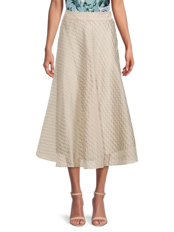 

Юбка - Миди Akris Mulberry из смесовой шелковой ткани, beige