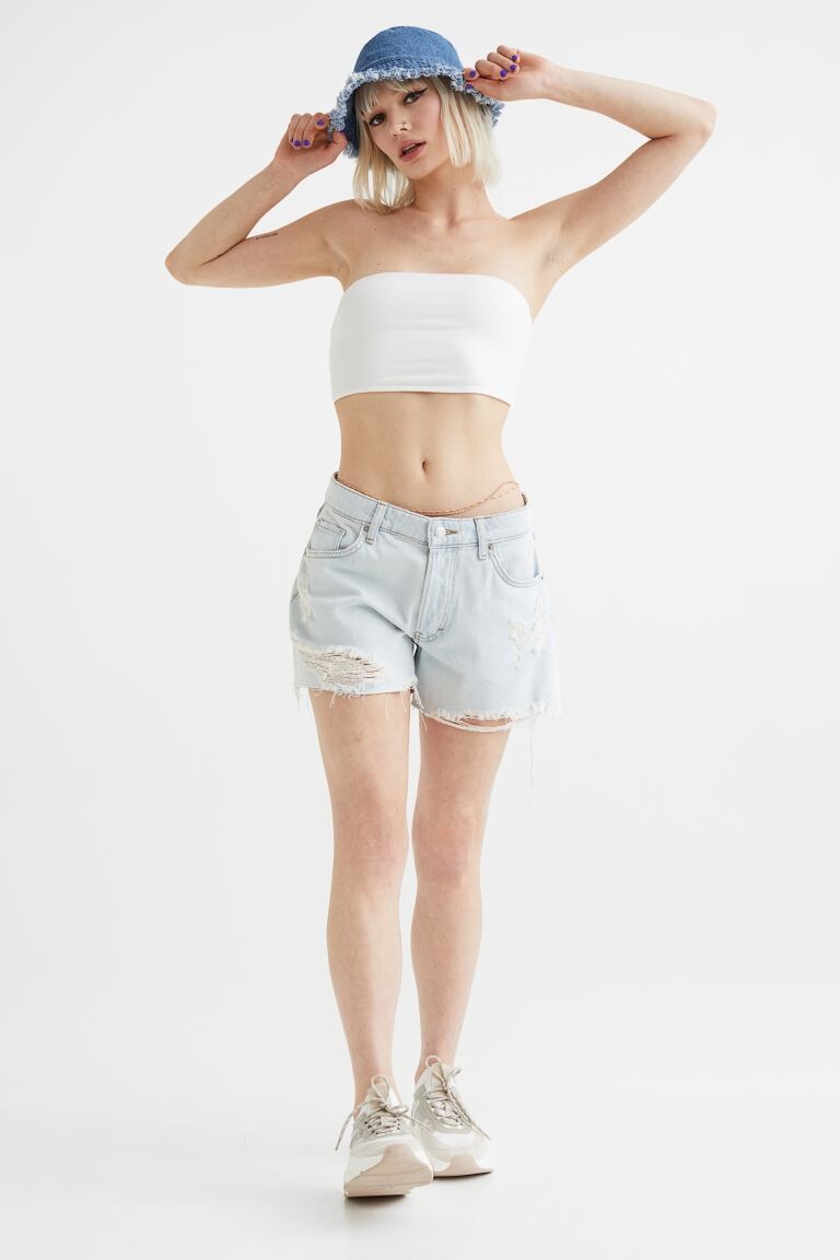 

Джинсовые шорты Boyfriend Low в стиле 90-х H&M, светло-голубой деним