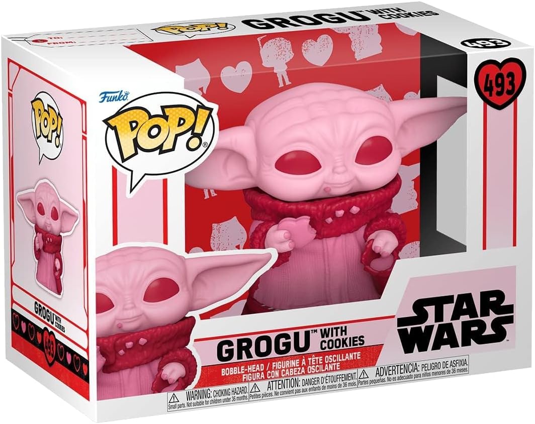 Фигурка Funko POP! Star Wars: Valentines - Grogu with Cookie (Baby Yoda) The Child игрушка со звуком star wars mandalorian малыш грогу йода