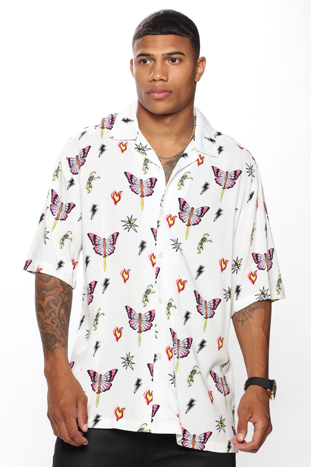 

Рубашка Fashion Nova FNM22229SW, белый