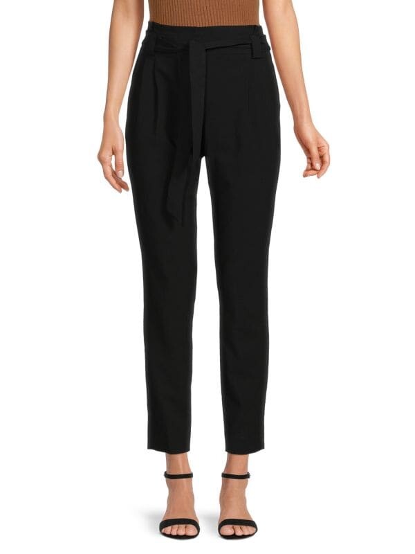 

Узкие брюки с поясом Calvin Klein Black