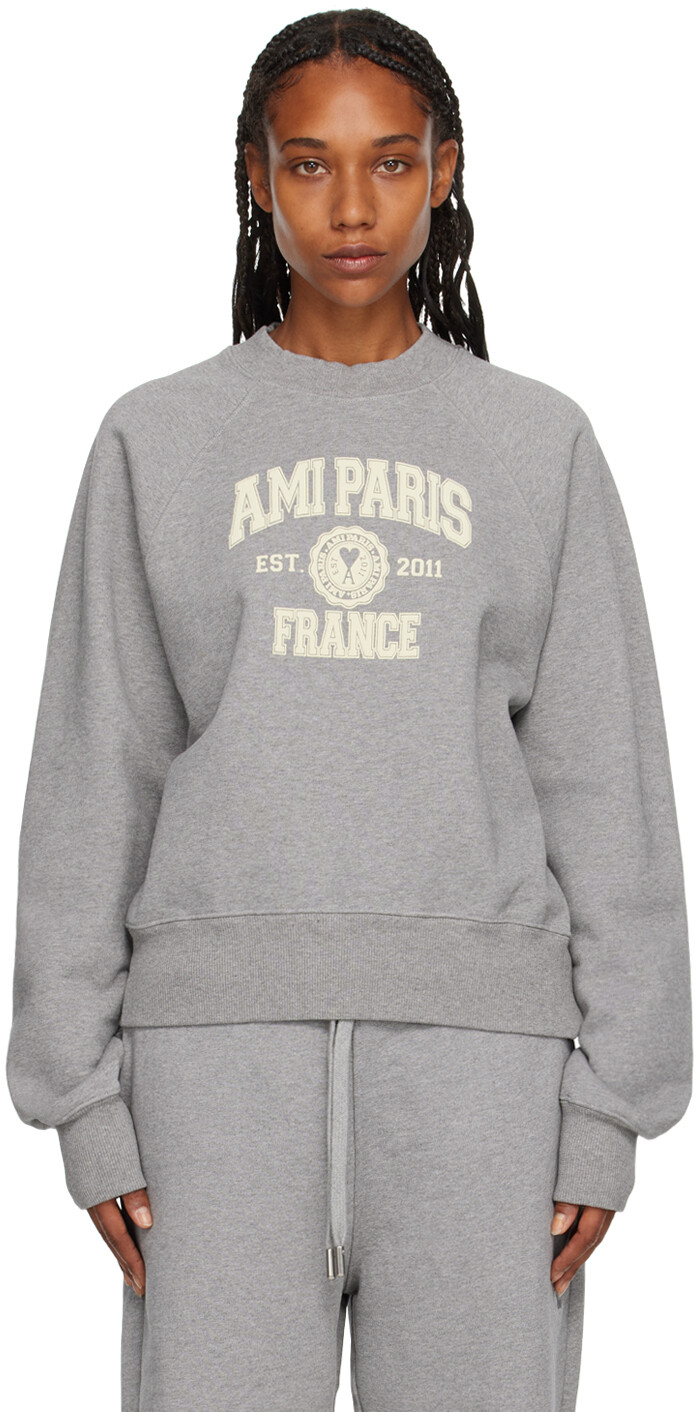

Серый свитшот Ami Paris France AMI Alexandre Mattiussi