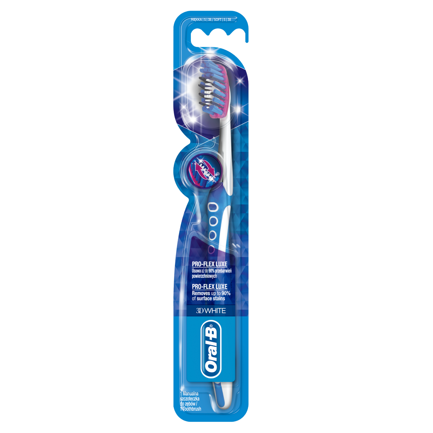 Oral-B Pro-Expert 3DWhite Luxe Pro Flex зубная щетка мягкая, 1 шт. - фото