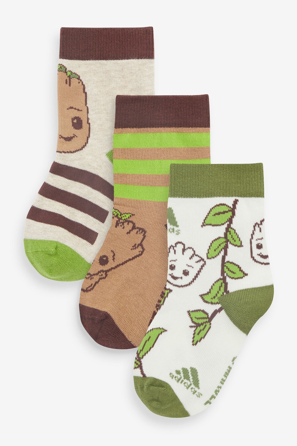 

Носки Marvels i am Groot Crew 3 пары Adidas, зеленый