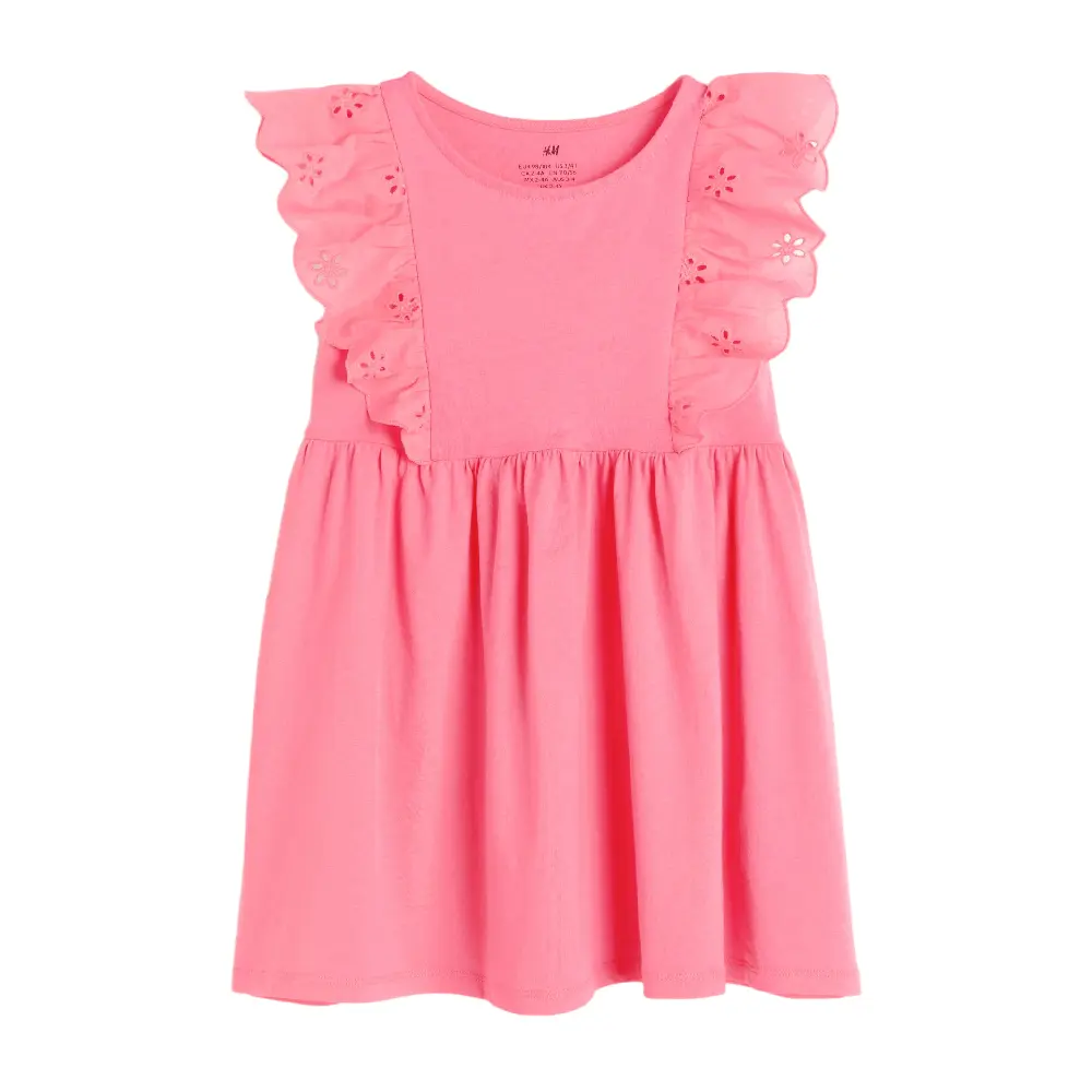 

Платье H&M Kids Flounce-trimmed Jersey, розовый