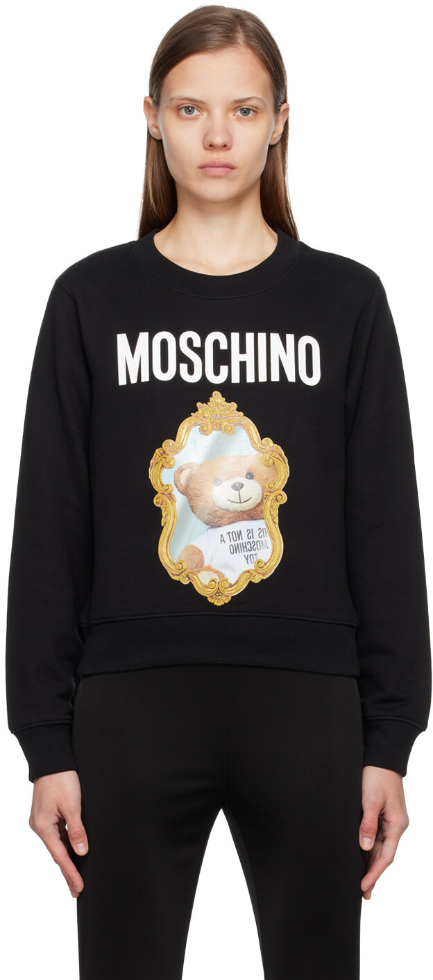 

Черный свитшот с принтом Moschino