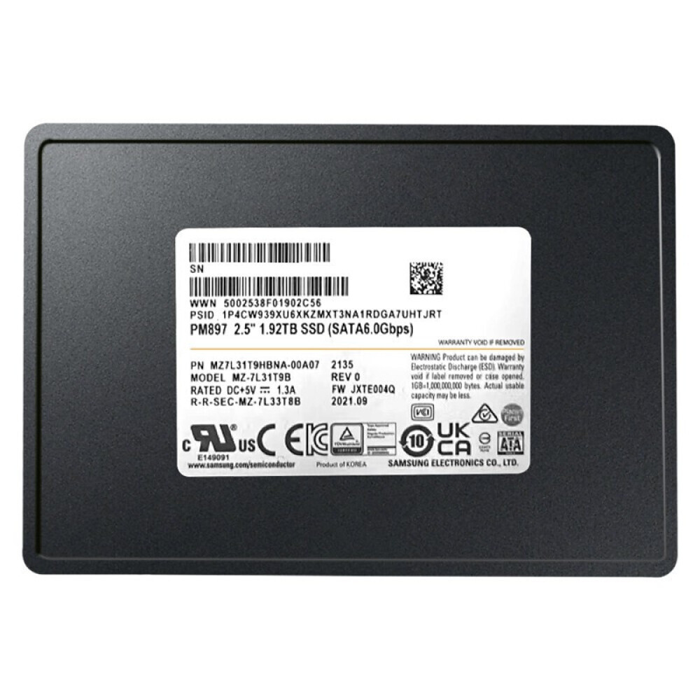 

SSD-накопитель Samsung Enterprise PM897 3,84T