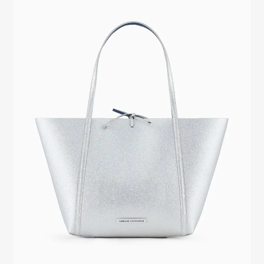

Сумка Armani Exchange Reversibile Tote, серебристый
