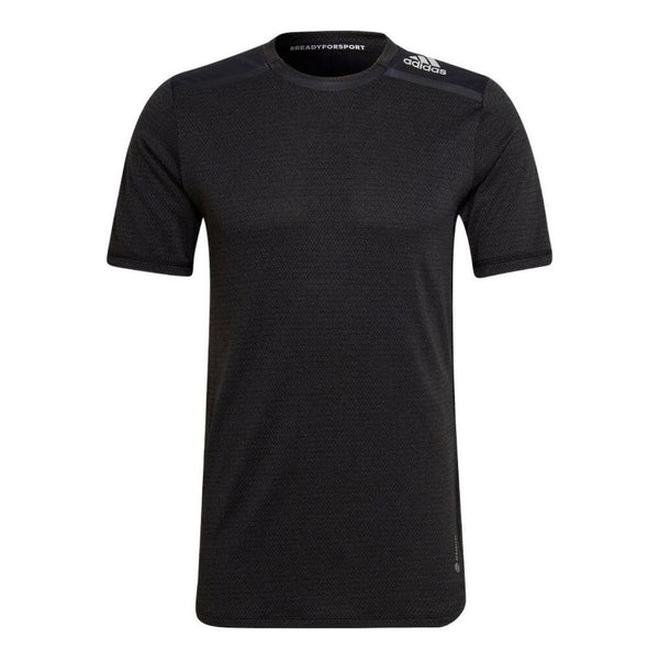 Футболка Adidas Mesh Panel Armpit Round Neck Pullover Short Sleeve Black T-Shirt, Черный