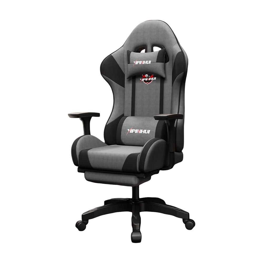 

Игровое кресло Yipinhui DJ-05 Nylon, воздушный стержень, подставка для ног, черный/серый