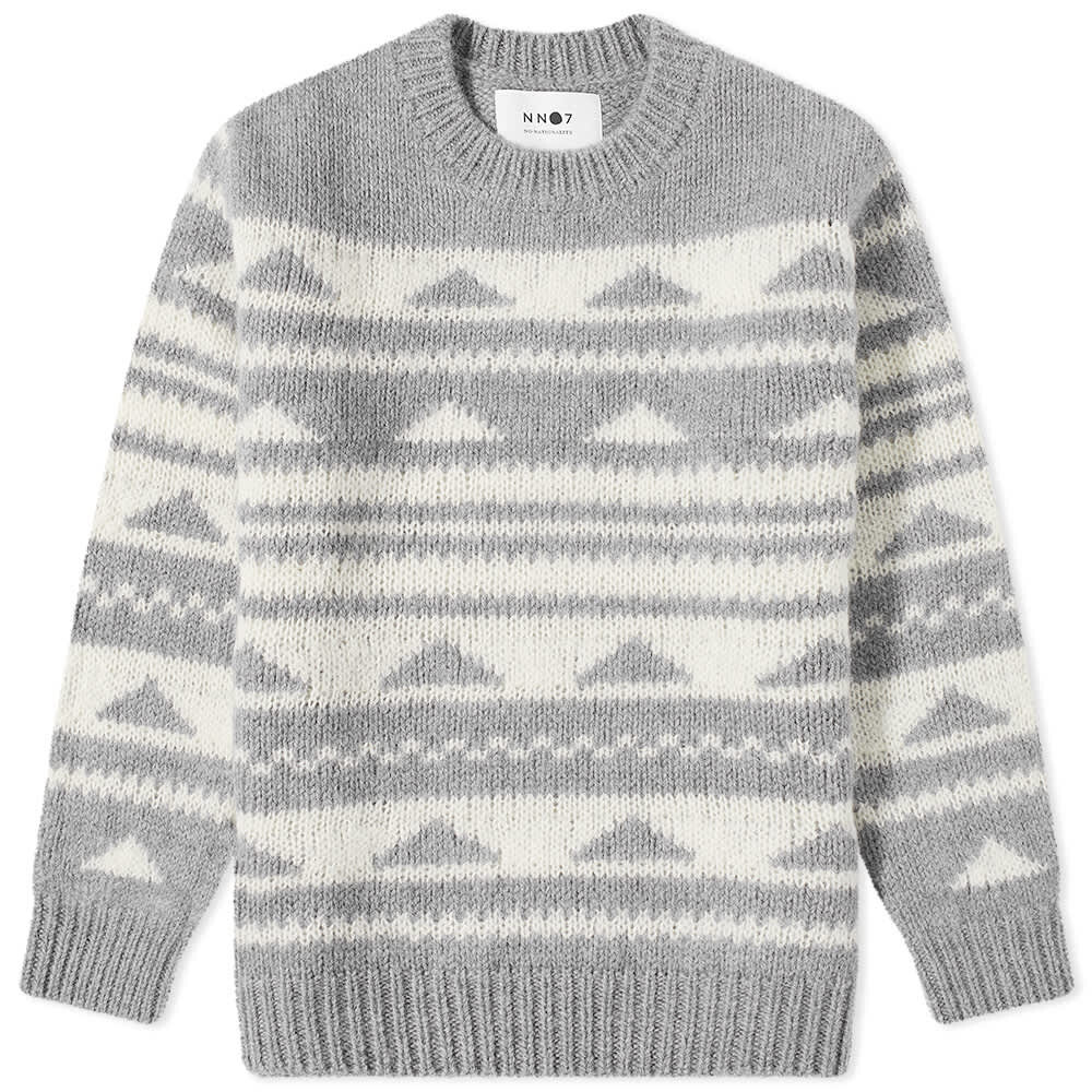 

Джемпер NN07 Aslak Geometric Pattern Crew Knit, Серый