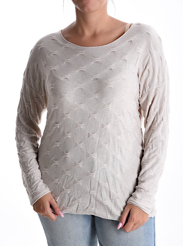 

Повседневный топ с длинными рукавами, цвет Linen