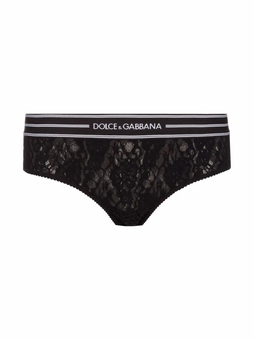 Кружевные трусы с логотипом Dolce&Gabbana