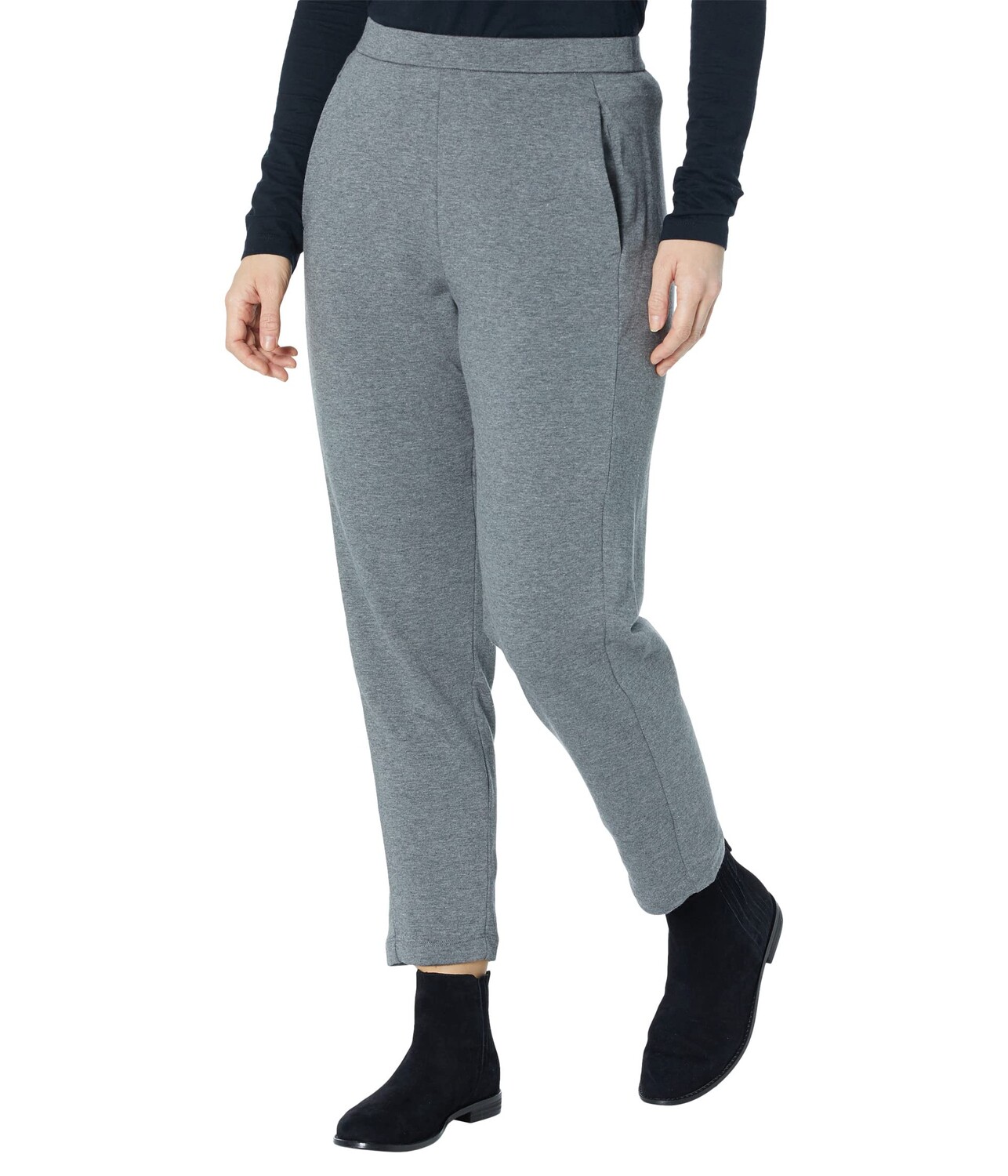 

Брюки Eileen Fisher, Petite Slouch Ankle Pants in Tencel Organic Cotton Fleece, Серый