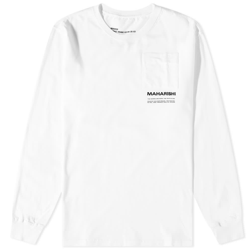 

Футболка Maharishi MILTYPE Long Sleeve Embroidery Pocket Tee, Белый