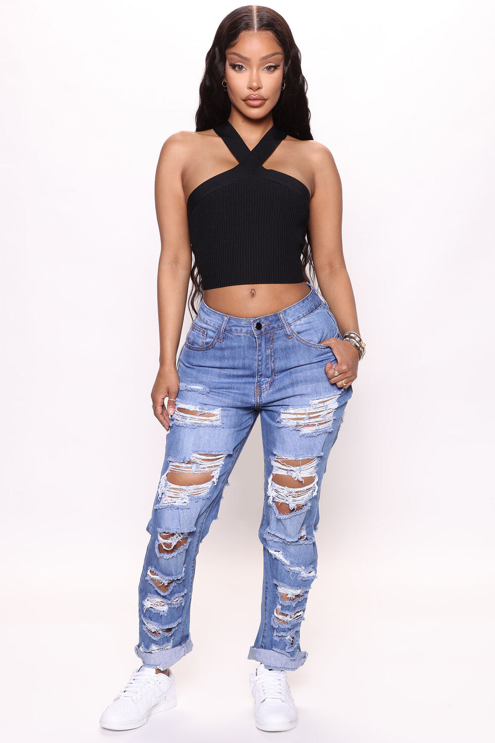 

Джинсы Fashion Nova DNCZ2A9084, синий