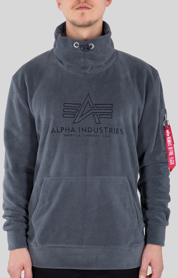 Пуловер Alpha Industries Turtle-Neck Polar Fleece, темно-серый пуловер размер m серый