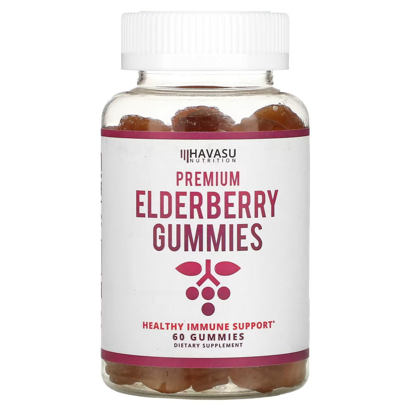 Havasu Nutrition Premium Elderberry жевательные таблетки с бузиной, 60 шт havasu nutrition жевательные таблетки с бузиной для детей 60 шт