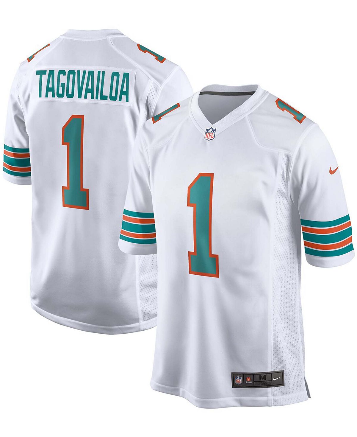 Мужская футболка tua tagovailoa white miami dolphins 2nd alternate game jersey Nike, белый women s customized stitch miami american football jersey tagovailoa marino csonka fitzpatrick waddle sports fans jerseys