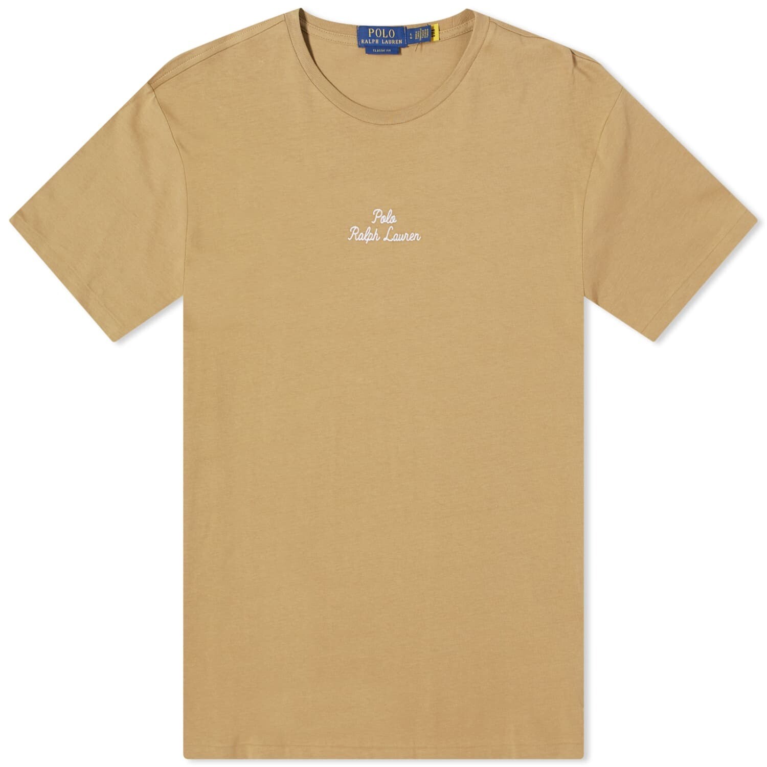 

Футболка Polo Ralph Lauren Chain Stitch Logo, светло-коричневый/хаки