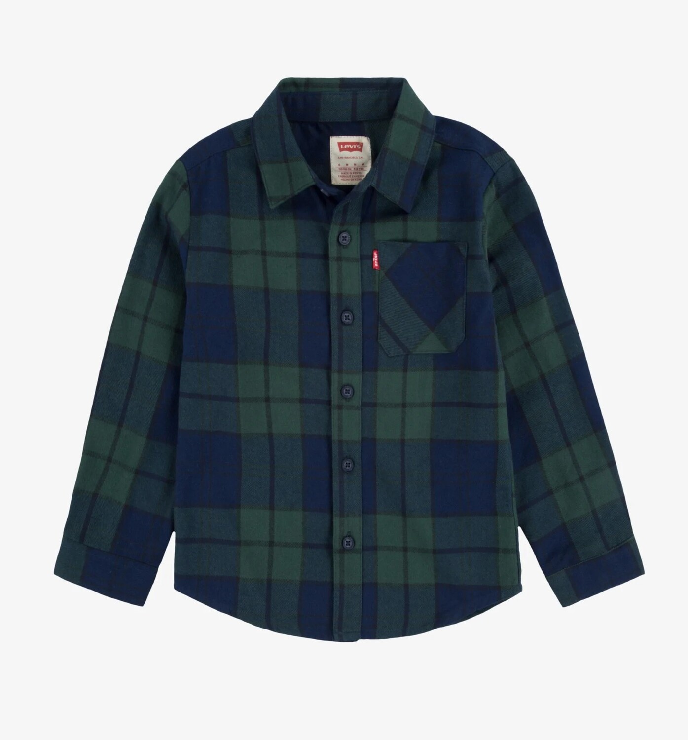 

Рубашка Levi's One Pocket, синий, зеленый