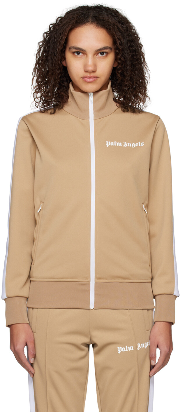 

Бежевая классическая спортивная куртка Palm Angels, Бежевый