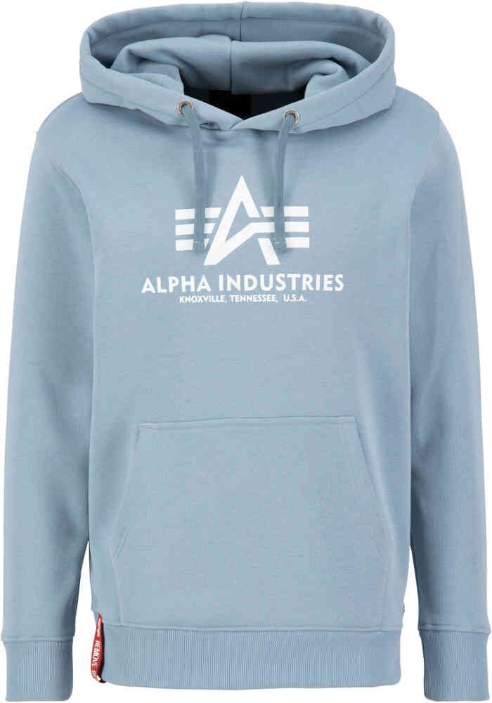 

Базовая толстовка с капюшоном Alpha Industries, серый/синий
