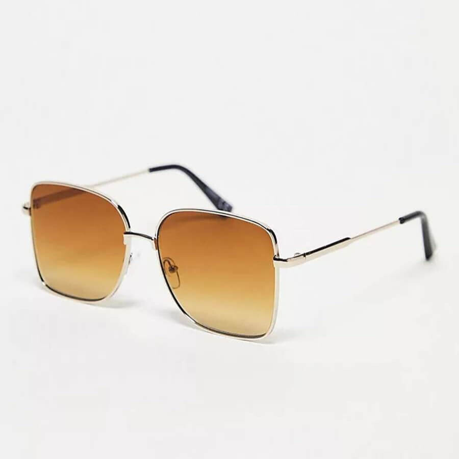 

Солнцезащитные очки Asos Design 70s Metal Square, золото