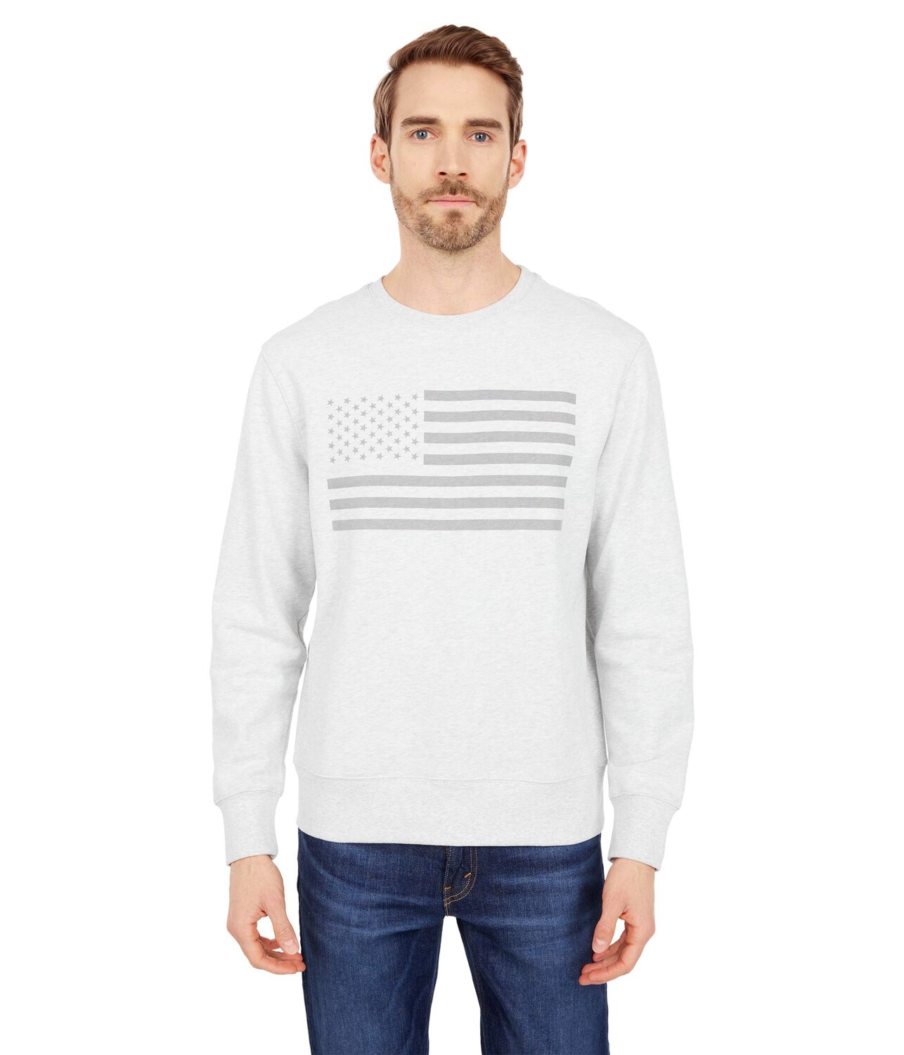 

Толстовка Lucky Brand, USA Flag Crew Sweatshirt, Белый
