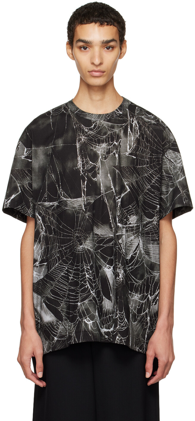 

Черная футболка с паутиной Comme des Garçons Homme Plus