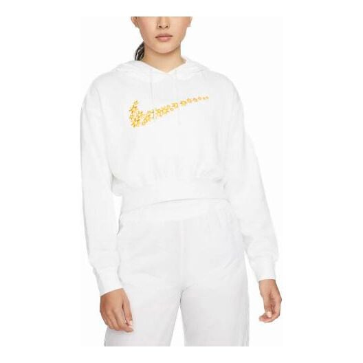 

Толстовка Nike Sportswear Logo Embroidered Loose Fleece White, Белый